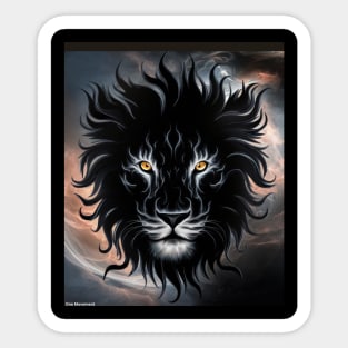 lion dark sun Sticker